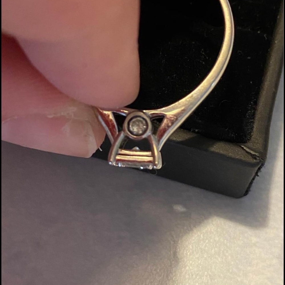 .5 carat diamond ring. 10k white gold. Then the eternity wedding band - Picture 2 of 4